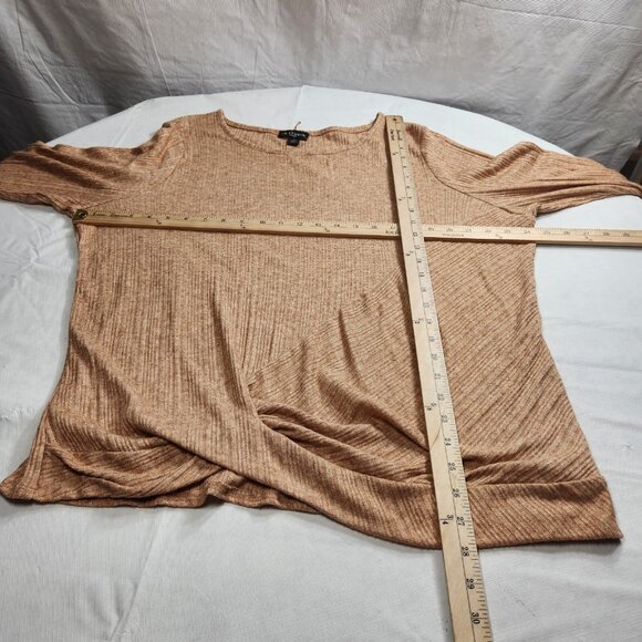 I.n. Studio Women's Top Size 2X  Beige Tan 3/4 Sleeve Top Blouse (23) - Picture 5 of 11